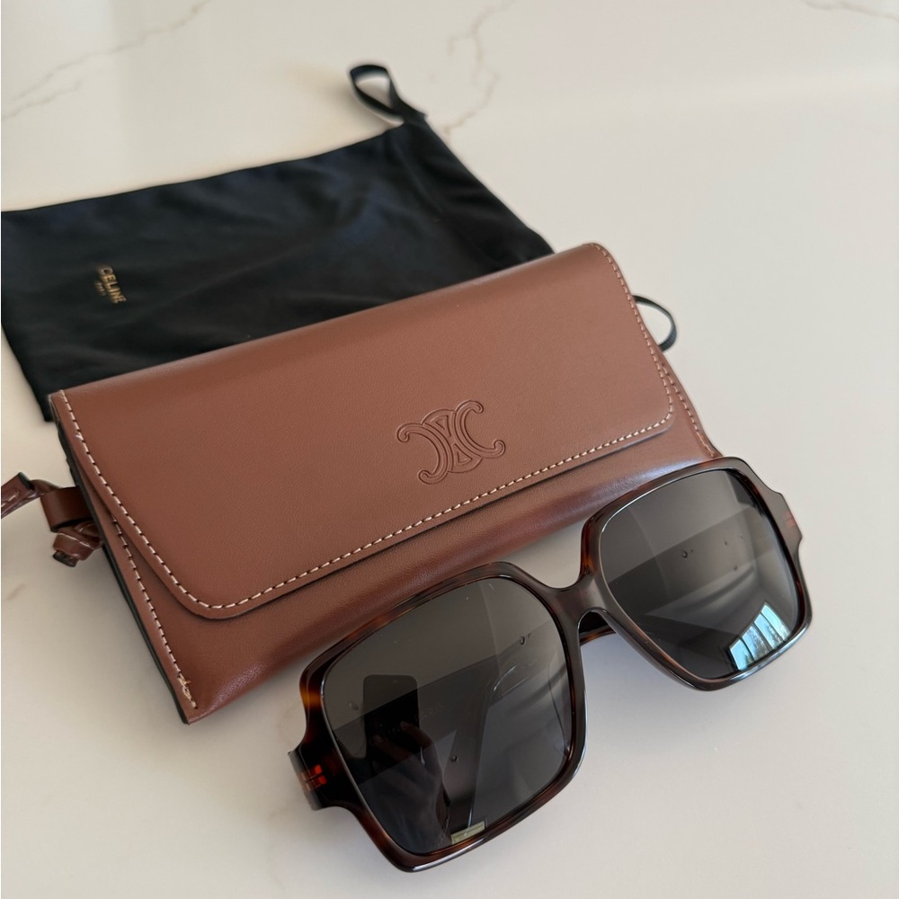 Celine Tortoise Shell Sunglasses - Picture 3 of 5